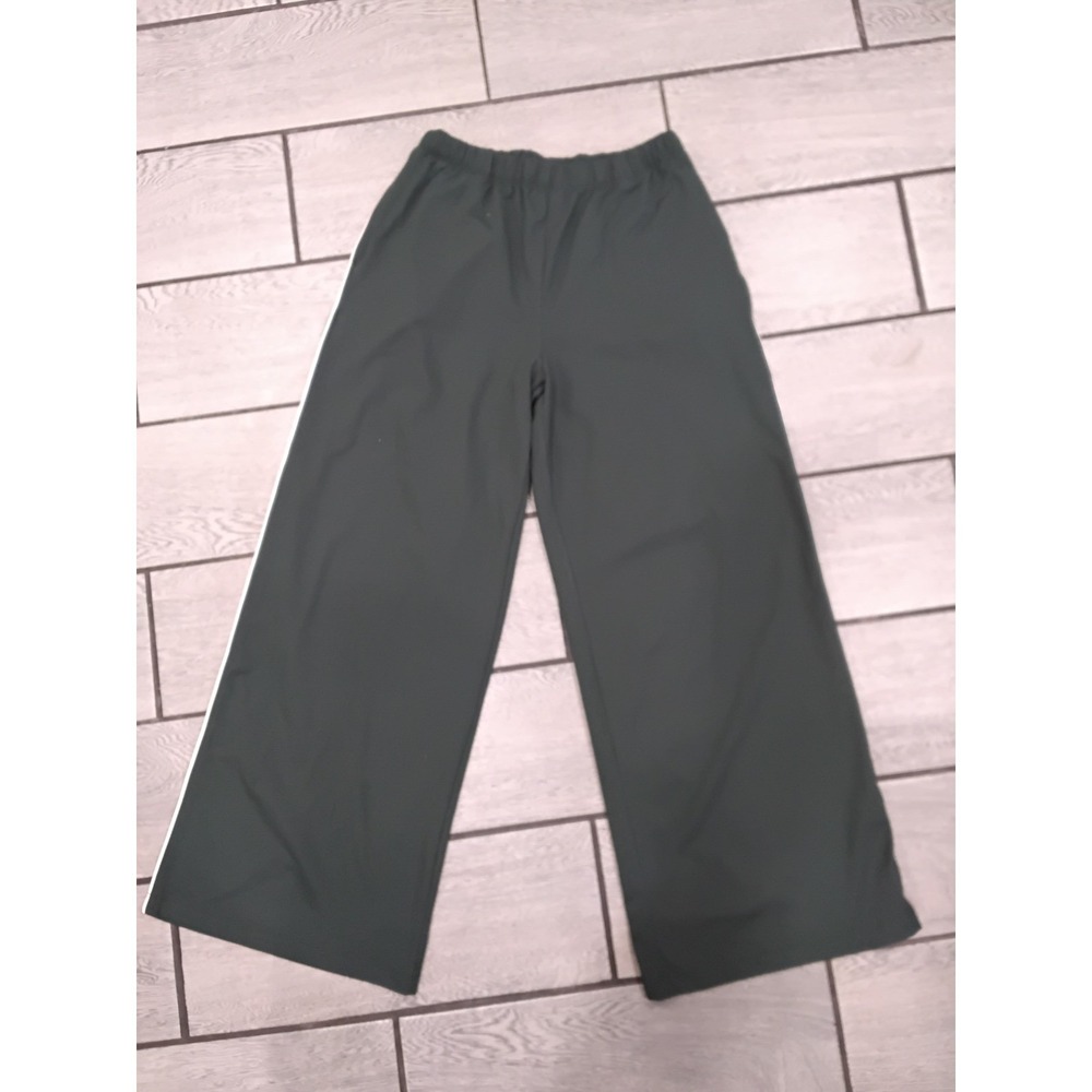 Yitty‎ Lizzo Hunter Green Wide Leg Track Pants White Side Stripe Lounge M
